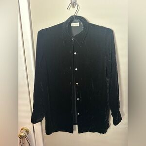 Ann Taylor Black Silk-Blend Blouse